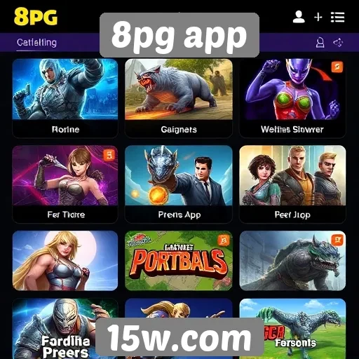 Comparativo entre jogos disponíveis no 8pg app